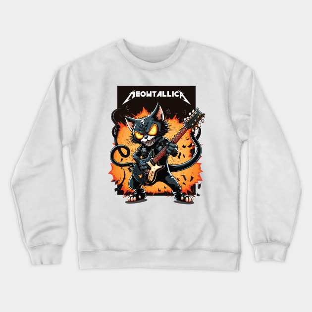 Meowtallica 5 Crewneck Sweatshirt by vectrus